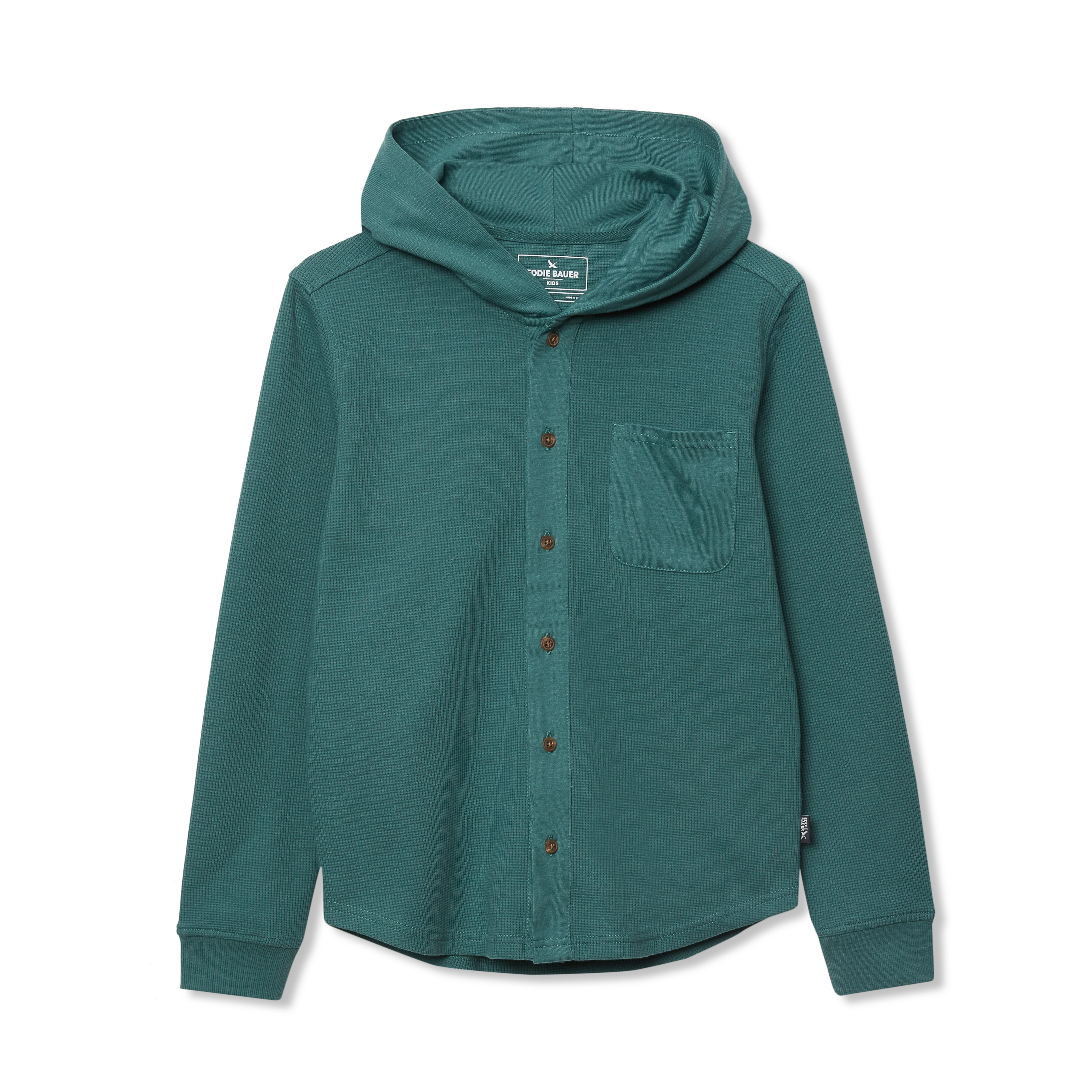 Boys Basin Thermal Hooded Button Down