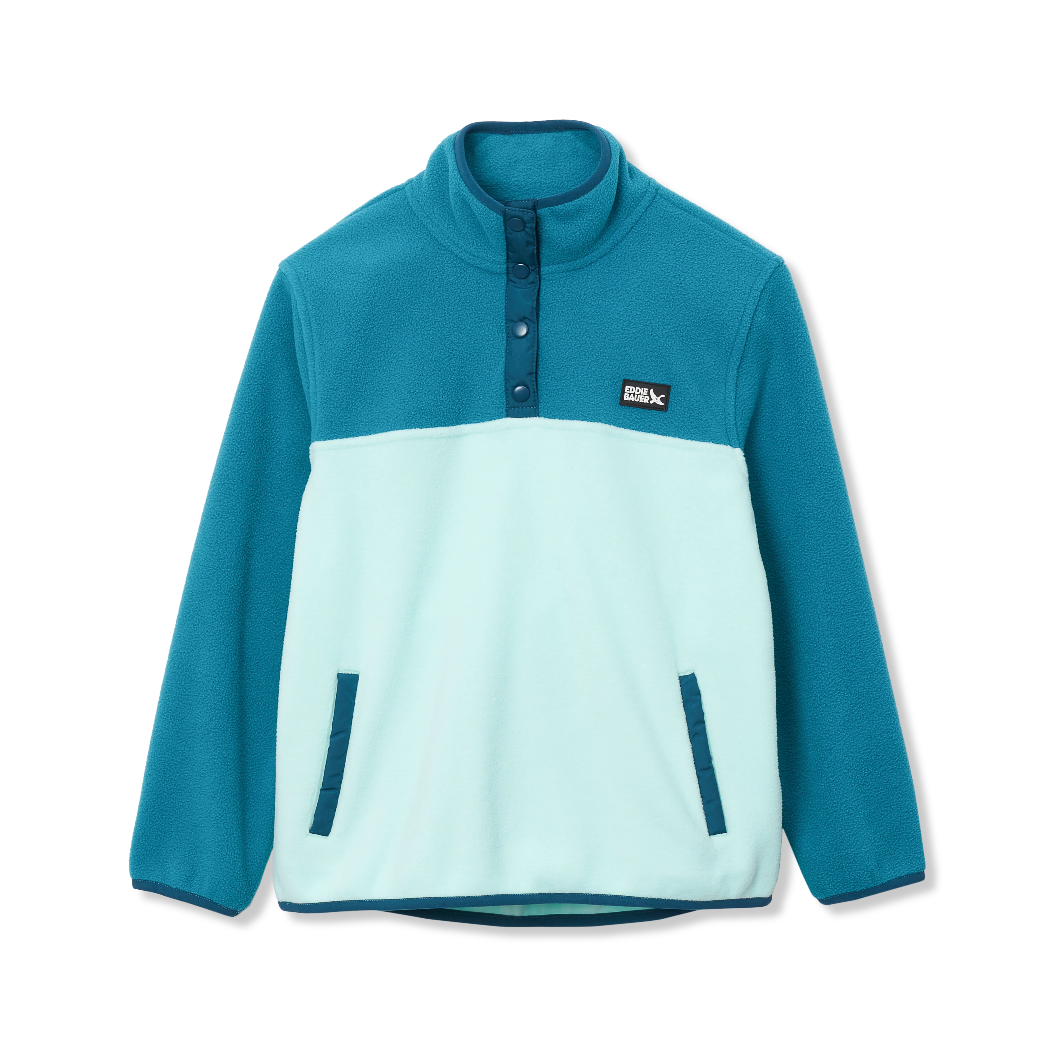 Girls Quest Fleece Snap Neck Pullover