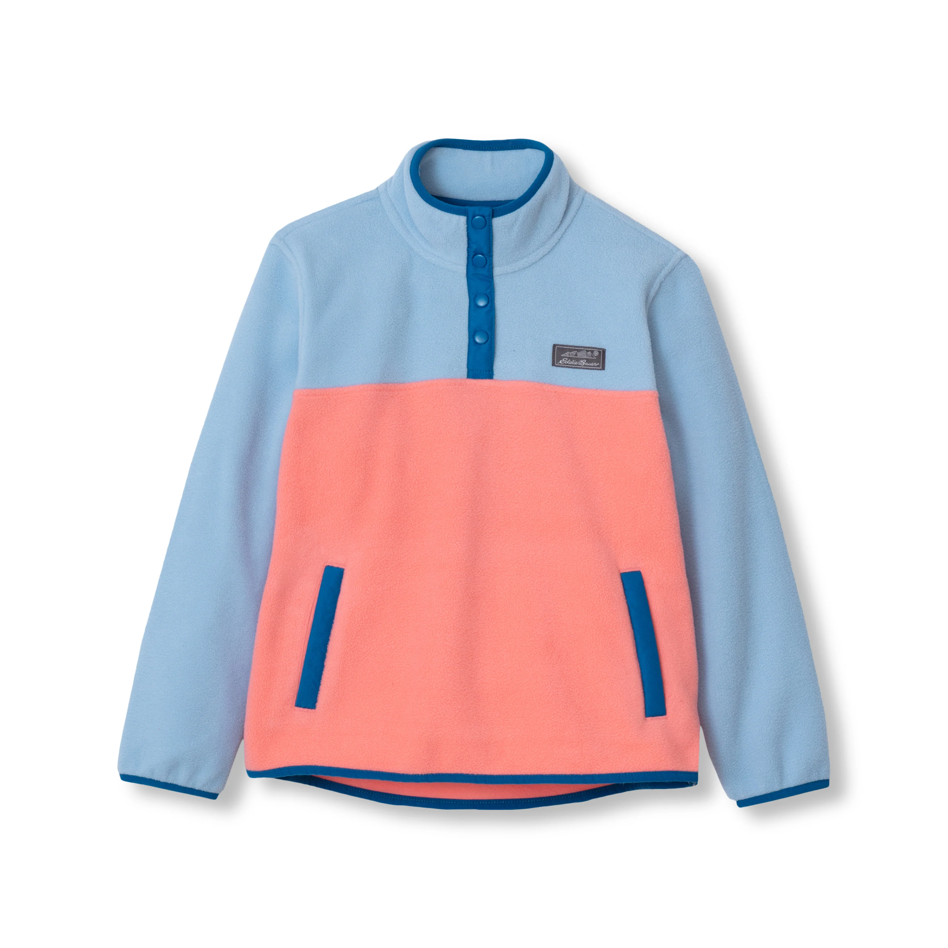 Girls Quest Fleece Snap Neck Pullover