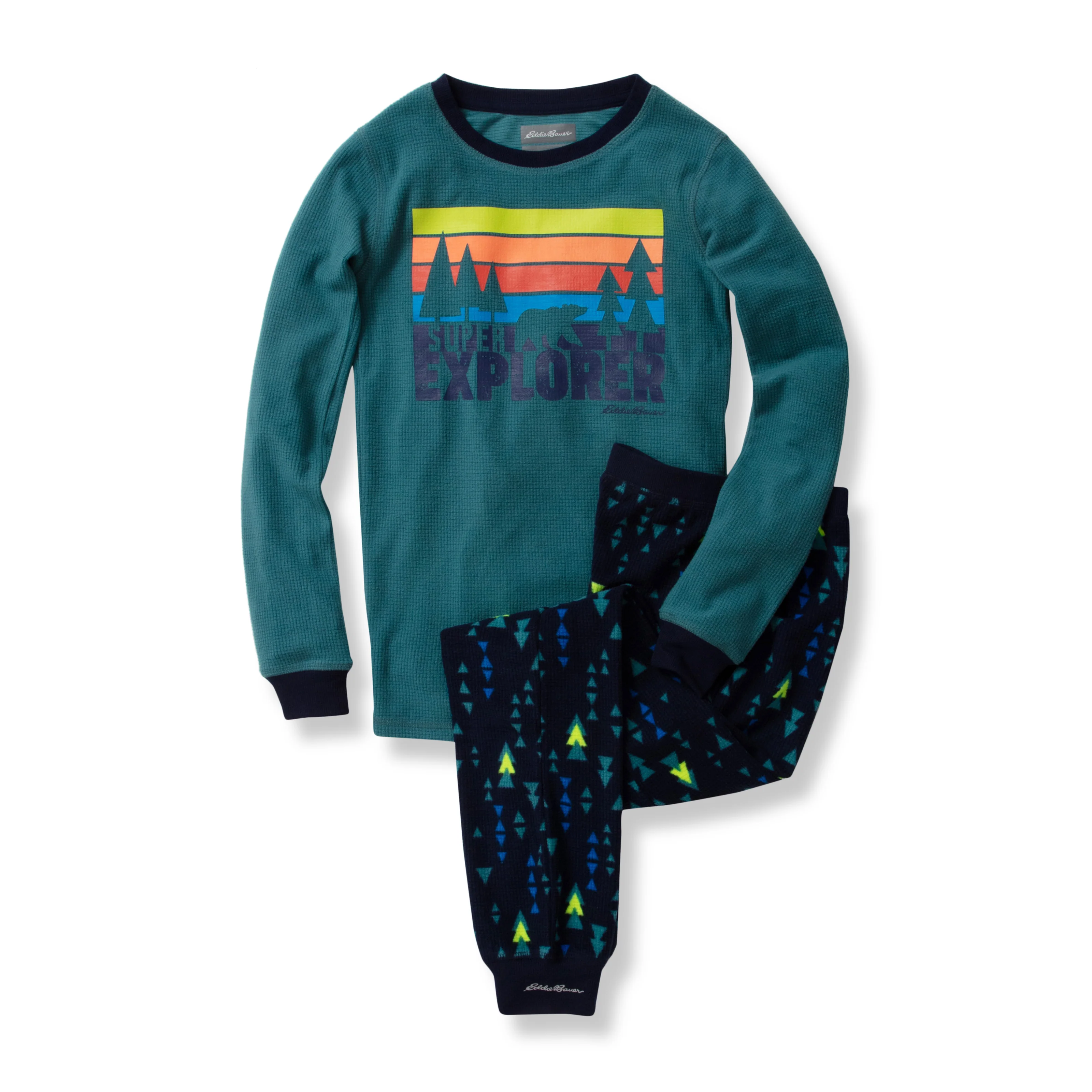 Boys Fleece And Waffle Knit Sleep Set