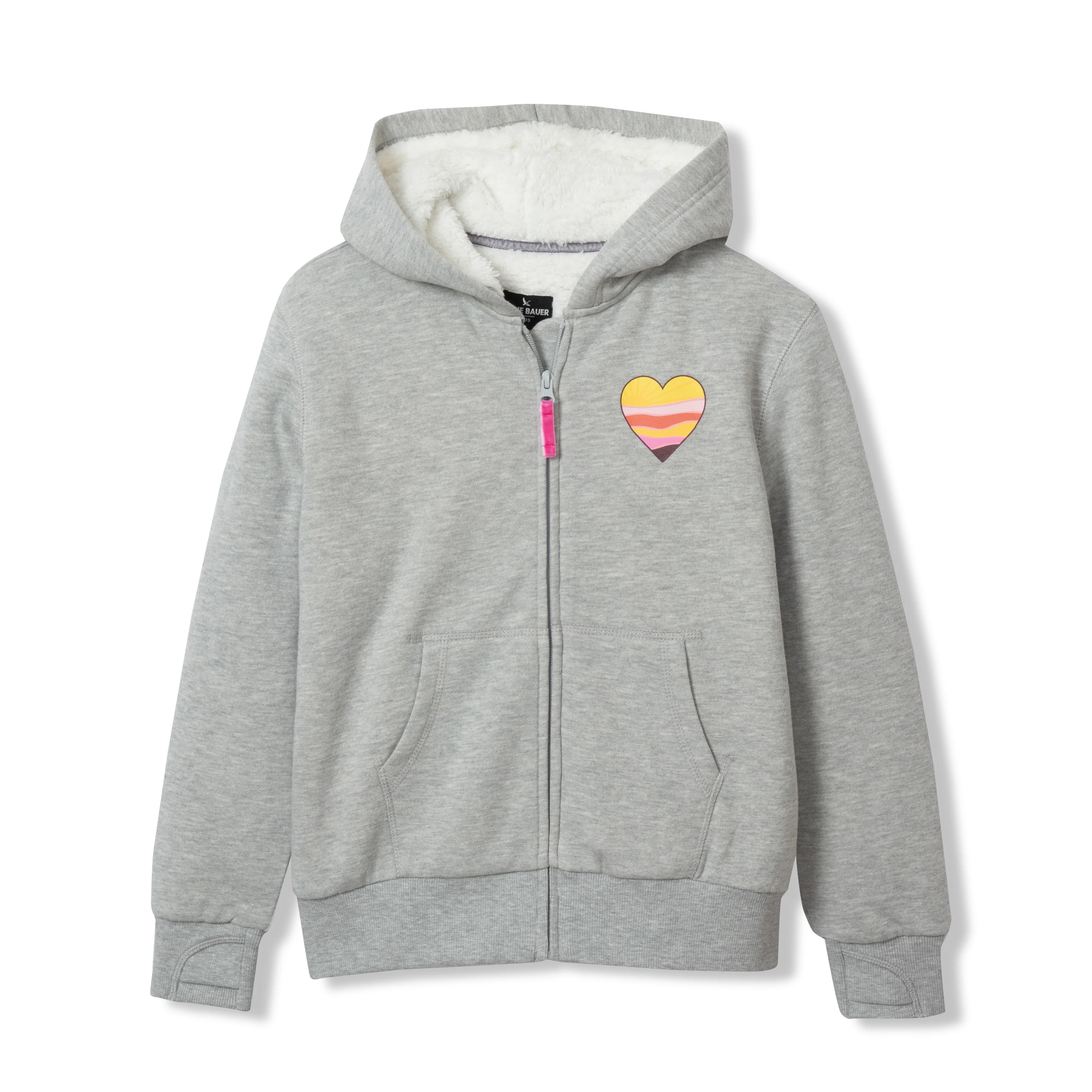 Girls Camp Fleece Faux Shearling-Lined Hoodie