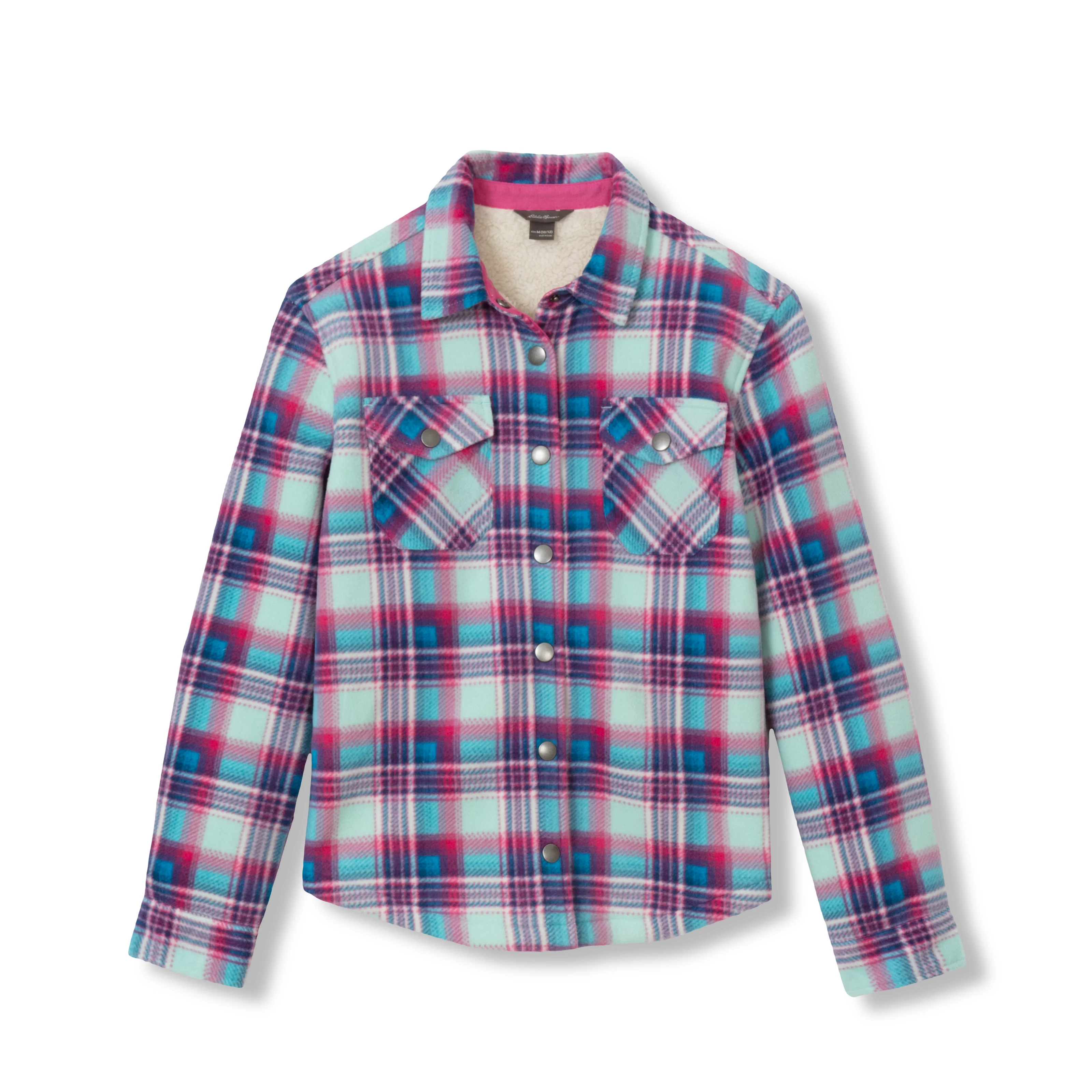 Girls Faux Shearling Shirt Jacket